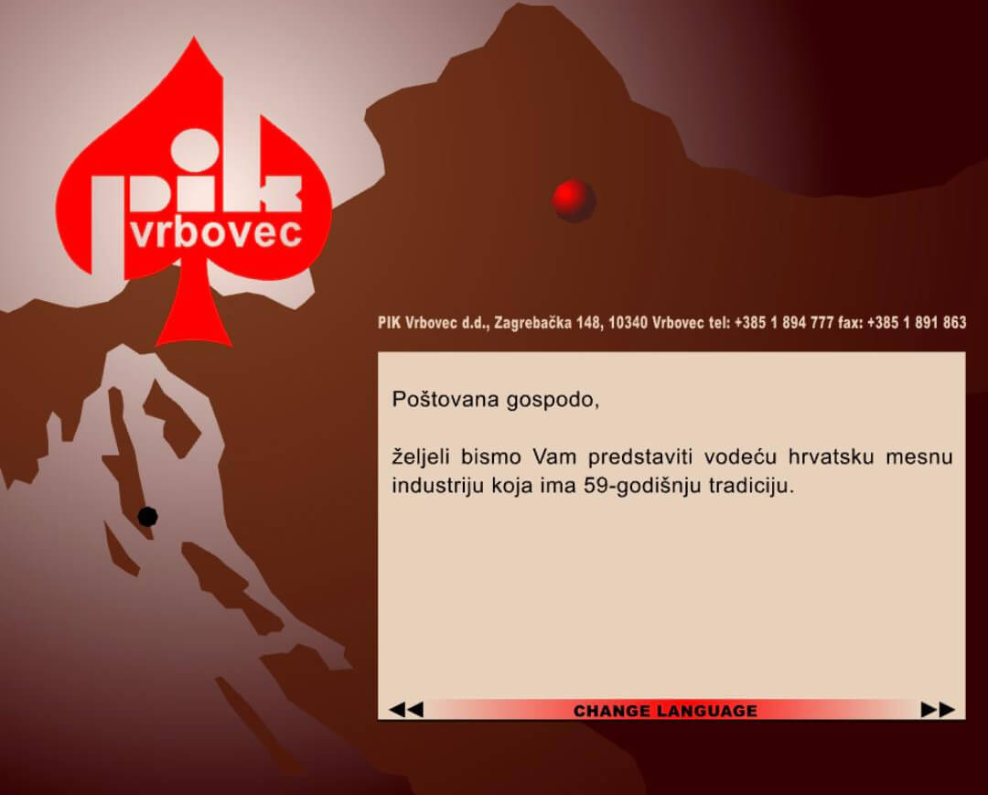 PIK Vrbovec website screenshot