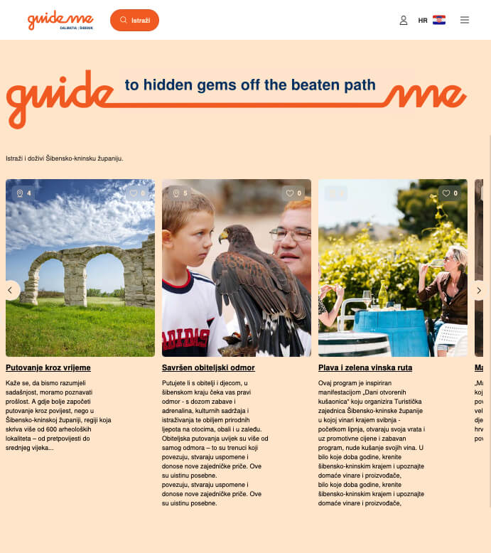 e-guide.dalmatiasibenik.hr screenshot